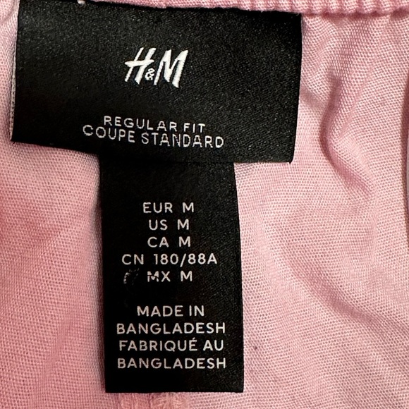 Women’s H&M Medium Shorts Khakis Chino Pink Elastic Waistband Drawstring NWT - Picture 8 of 11